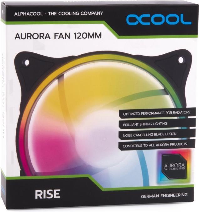 Actual product image Alphacool Rise Aurora PWM fan (120 mm, 1 x)