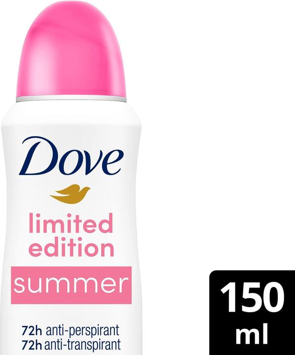 Actual product image Dove Advanced Care Summer Care 72h Antiperspirant - Antiperspirant with rose water and aloe vera (Spray, 150 ml)