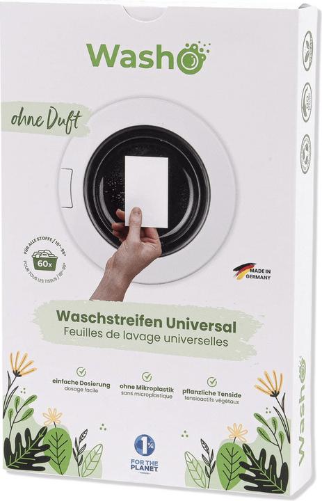 Image du produit Washo Bandelettes de lavage (60 Cycles de lavage, Linge de toilette)