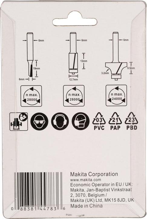 Produktbild Makita Fräser-Set 3tlg.