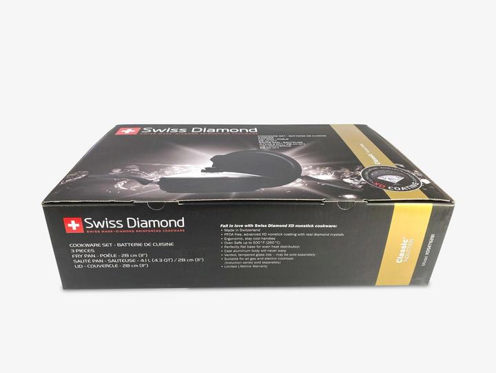 Actual product image Swiss Diamond 3-piece frying pan set CLASSIC XD Black (Frying pan, Aluminium)