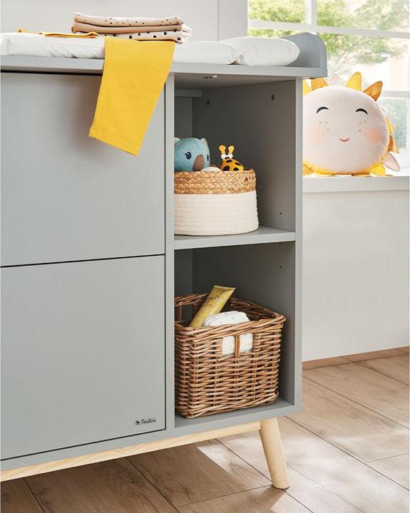 Actual product image Pinolino Children's room set 'Dusk' wide, 2 pcs. (Baby cot, Changing unit)
