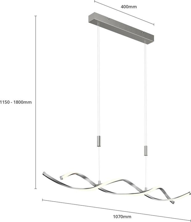 Image du produit Lindby Auron Lampe à suspendre Nickel/Blanc (1440 lm)