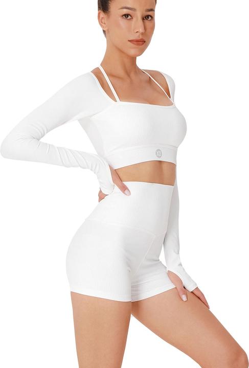 Produktbild Yeaz CLUB LEVEL SET Long Top Shorts S (White) (S)