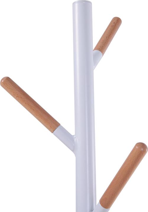 Produktbild En.Casa Garderobenständer Nacka 172x37 cm Weiss + Holzoptik