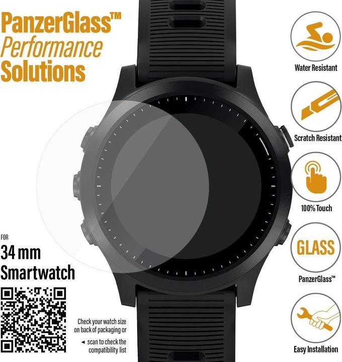 Image du produit PanzerGlass Protection d'écran pour smartwatches 34 mm (Forerunner 645)