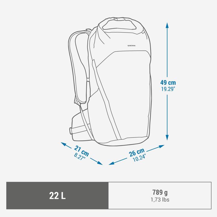 Image du produit Quechua Sac à dos de randonnée Rolltop - MH500 Light 22 L (22 l)