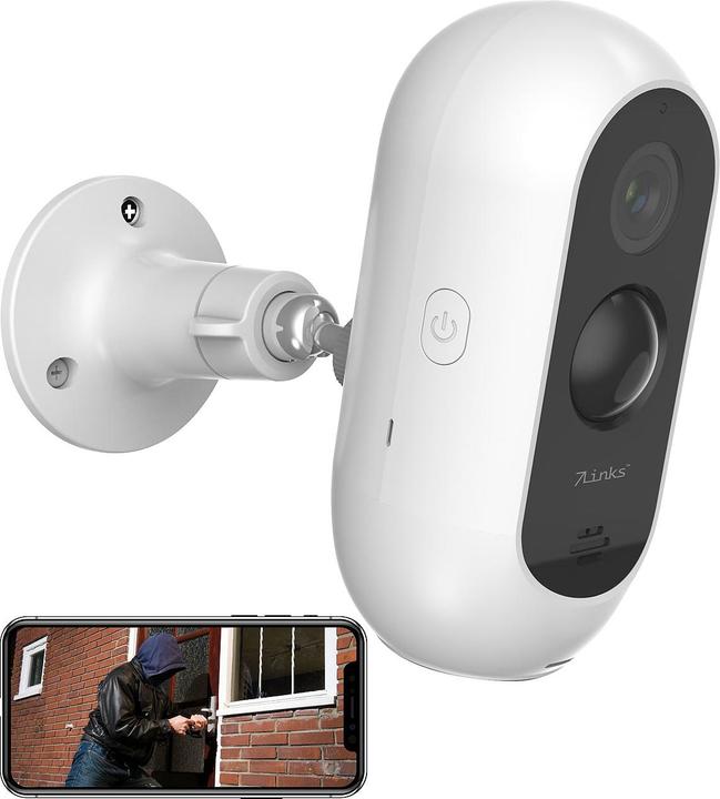 Produktbild 7links Akku-Outdoor-IP-Überwachungskamera, Full HD, WLAN & App + Solarpanel