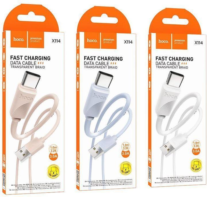 Immagine prodotto Hoco Cable cable USB A to Lightning 2,4 A X114 1 m blue (1 m, USB 3.2 Gen 1)