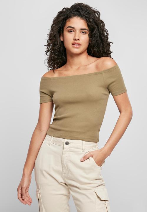 Actual product image Urban Classics Ladies Off Shoulder Rib Tee (3XL)