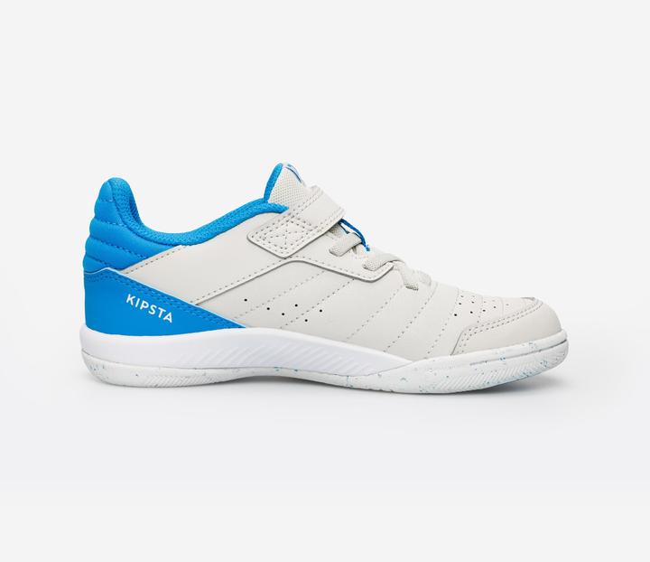 Produktbild Kipsta Kinder Fussball Hallenschuhe Futsal - Eskudo 500 beige/blau (34)