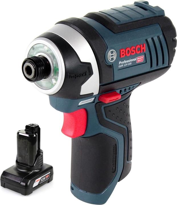 Actual product image Bosch Professional Bosch GDR 12V-105 Battery-powered rotary impact wrench 12V 105Nm + 1x rechargeable battery 6.0Ah - (Rechargeable battery operated)