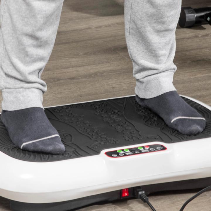 Actual product image Swisshandel24 Vibration plate with 2 fitness bands 99 vibration levels 120 kg load capacity Vibration plate