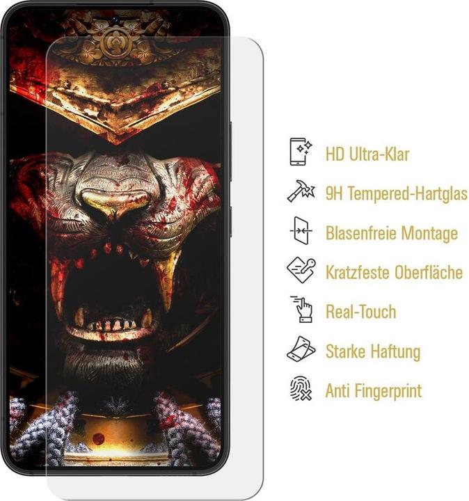 Actual product image Protectorking 1x real tempered 9H armoured glass 3D CLEAR (1 Piece, Samsung Galaxy A54 5G)
