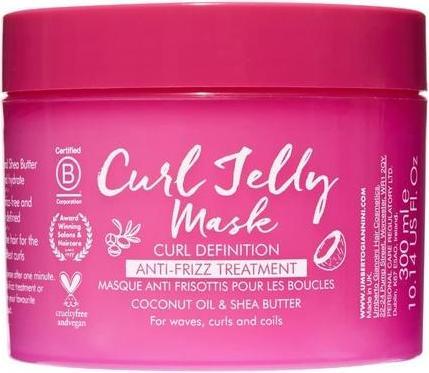 Actual product image Umberto Giannini Curl Jelly Mask 300ml Deep Conditioning Anti-frizz Treatment for Curly and Coily Ha (300 ml)