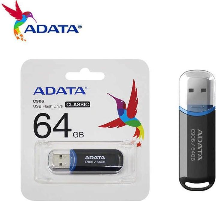 Image du produit Adata C906 Clé USB2.0 64 Go Classic (64 Go, USB-A)