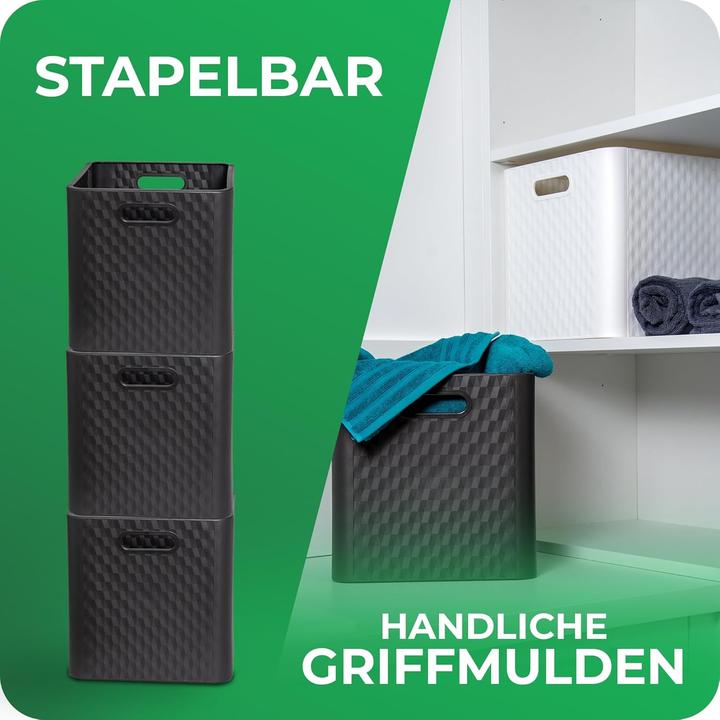 Produktbild Novaliv 4X Box 30x30x30 cm Kunststoff Boxen für Kallax Regal Körbe 30x30 Aufbewahrungsbox als Schran (30 x 30 x 30 cm, 25 l)