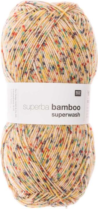 Actual product image Rico Design Wool Bamboo for socks 4-thread, 100 g, Confetti Yellow (420 m)