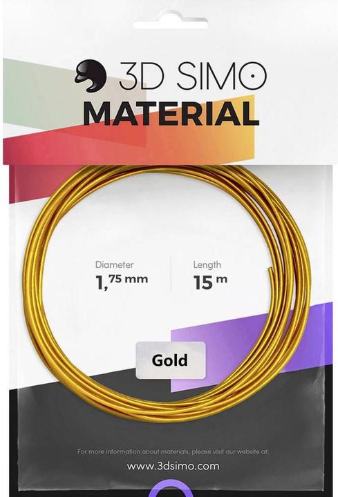 Produktbild 3D Simo 3DSimo Filament GOLD (G3D3008) (1.75 mm, 40 g, Gold)