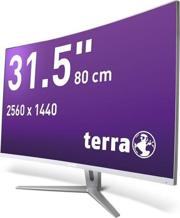 Produktbild Wortmann TERRA LCD/LED 3280W V2 silver/white CURVED 2xHDMI/DP (2560 x 1440 Pixel, 32")