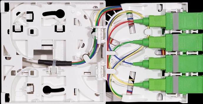 Produktbild LogiLink FTTH-Spleiábox, 4x SC/APC, 20 m Verlegekabel, weiá (Spleissbox)
