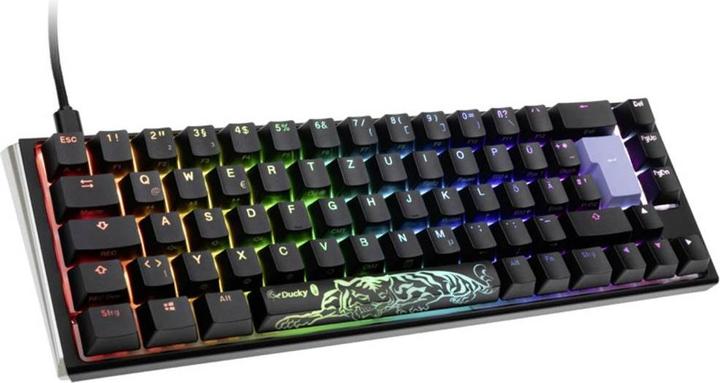 Actual product image Ducky One 3 Classic Black/White SF Gaming Keyboard, RGB LED - MX-Black (DE, Cable)