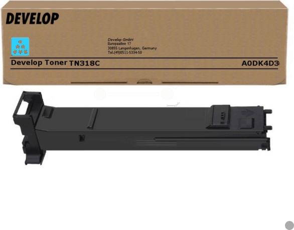 Actual product image Develop Toner cartridge - 1 x cyan - 8000 pages - for ineo+ 20, 20P (A0DK4D3)