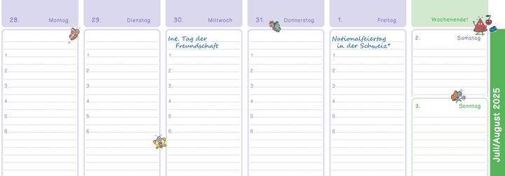 Image du produit Le calendrier hebdomadaire de table pour l'année scolaire 2025/2026 (Allemand)
