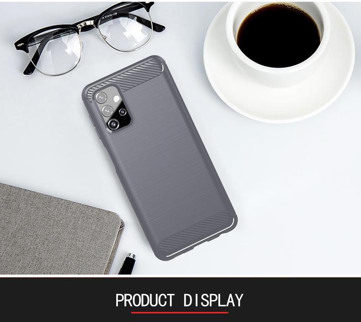 Immagine prodotto Cadorabo TPU Ultra sottile in acciaio inossidabile al carbonio Combi Cover (Samsung Galaxy A32 5G)