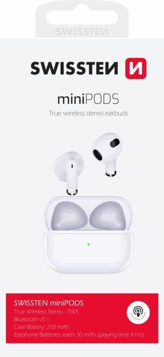 Image du produit Swissten Minipods (pas de réduction du bruit, 4 h, Sans fil)