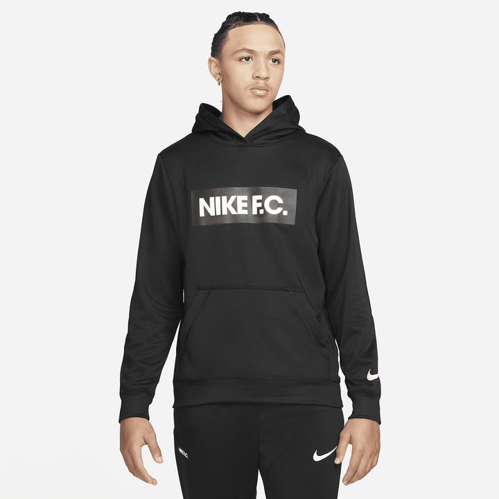 Nike F.C. MEN"S FLEECE SOCCER, BLACK/WHITE/WHITE M (M)