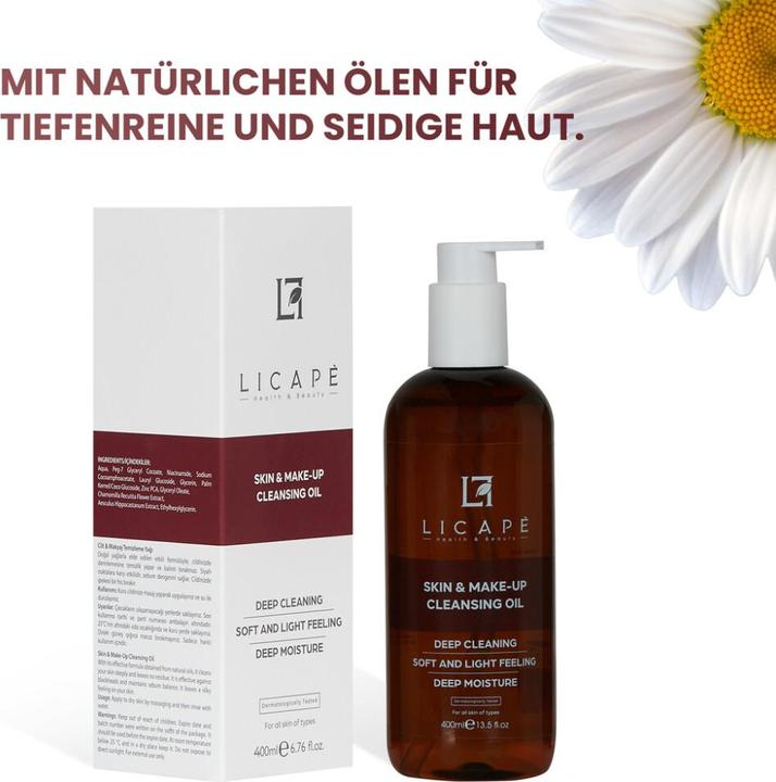Actual product image Licape | Reinigungsöl Gesicht | 400 ml | Abschminken & Gesichtsreinigung (Oils, 400 ml)