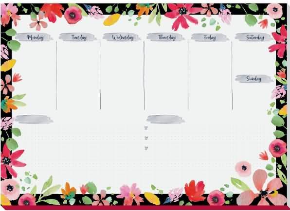 Produktbild Jolie Papier-Schreibunterlage ®, A3, Rose Inspiration (DE), Layout in deutscher Sprache, mit undatier (42 x 29 cm)