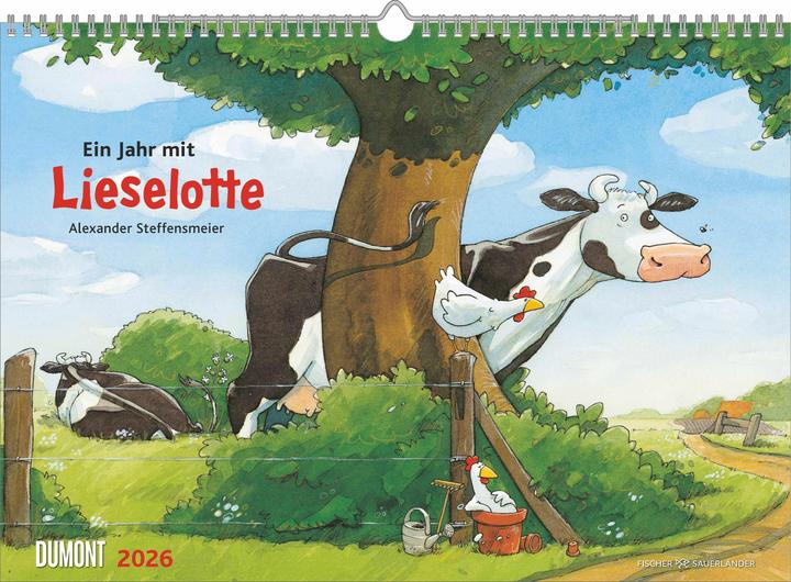 Produktbild Die Kuh Lieselotte 2026 - Wandkalender für Kinder Format 42 x 29,7 cm (Deutsch)