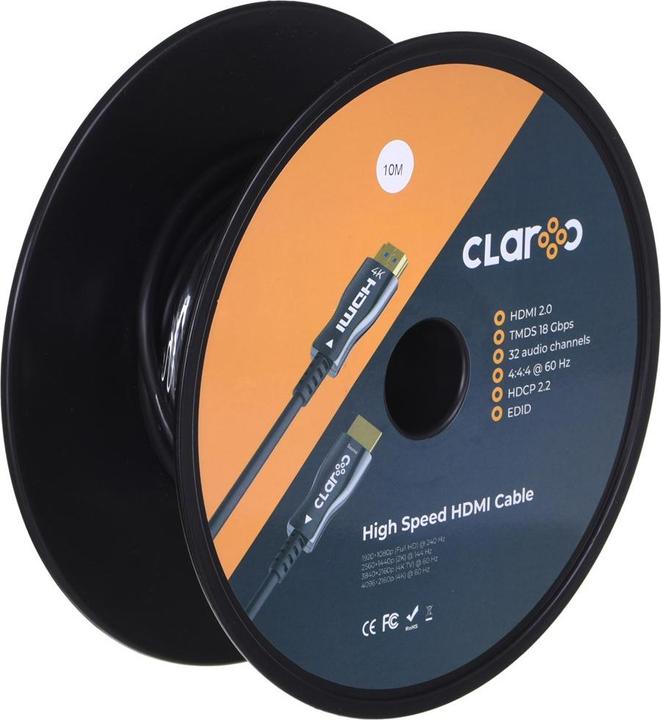 Produktbild Claro HDMI CABLE FIBER OPTIC AOC 2.0 4K 10M - Kabel - Digital/Display/Video (10 m, HDMI)