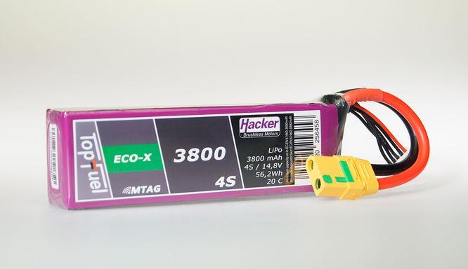 Immagine prodotto Hacker Pacchetto LiPo TF ECO-X 3800mAh 4S MTAG (14.80 V, 3800 mAh)