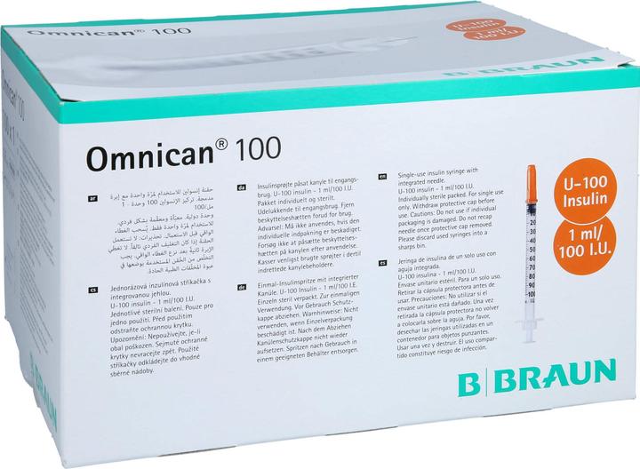 Image du produit B.Braun Insulin 100 1ml 0.3x8mm G30 einz (Seringue d'insuline)