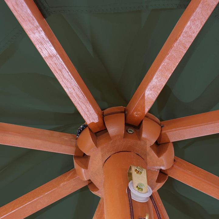 Actual product image Mendler Parasol Florida, Ø 3,5m Polyester/Wood 7kg - green (3.50 m)
