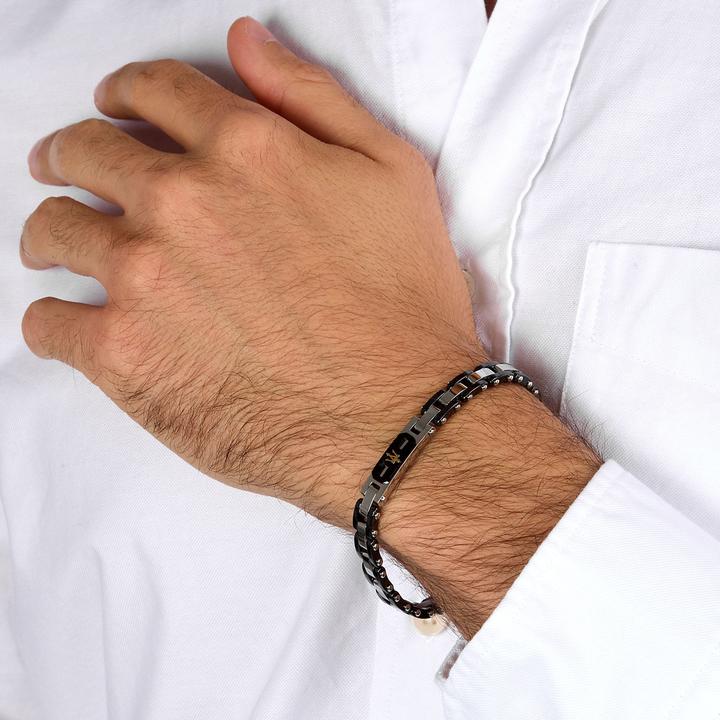 Immagine prodotto Maserati Bracciale in ceramica (21.50 cm, Acciaio inossidabile, Ceramica)