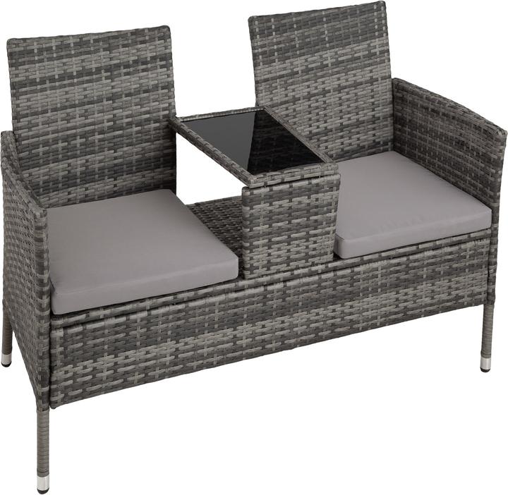 tectake Rattan garden bench