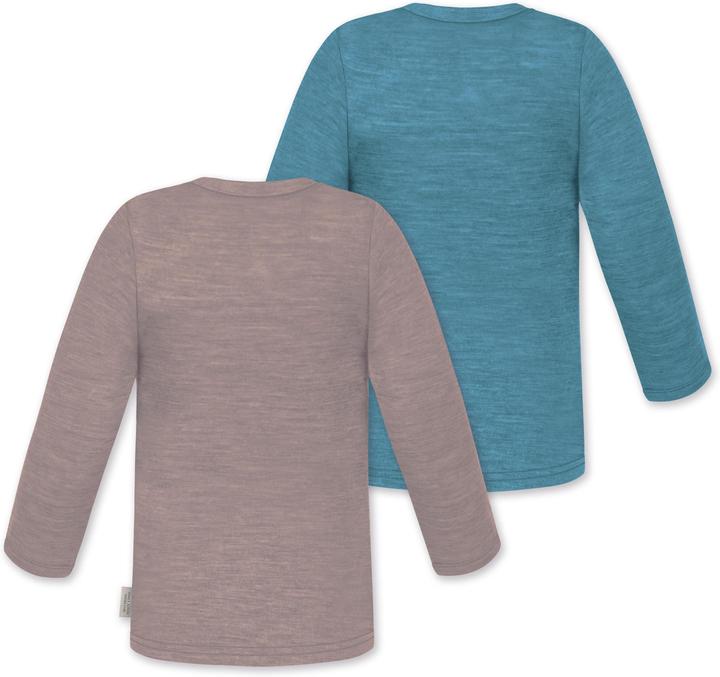 Produktbild Normani 2er Pack Baby Merino Longsleeve „Taupo" - 9473 (86, 92)