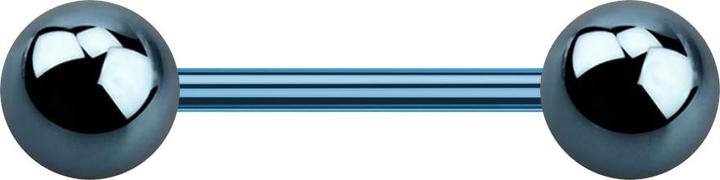 Actual product image Star Piercing Micro barbell light blue with two balls (without brass, Titanium G23)