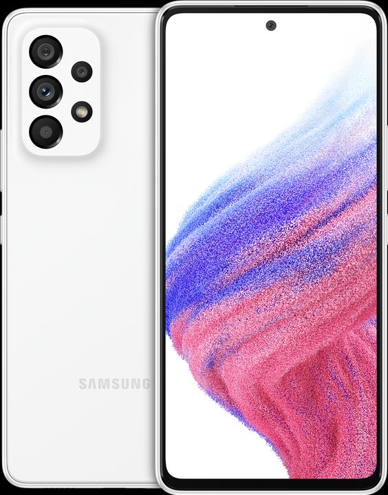 Samsung Galaxy A53 5G EU (128 GB, Awesome White, 6.50", Doppia SIM, 64 Mpx, 5G)