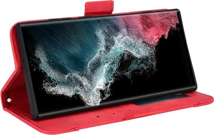 Image du produit Cover-Discount Galaxy S22 Ultra - Étui avec de nombreuses poches pour cartes rouges (Samsung Galaxy S22 Ultra)