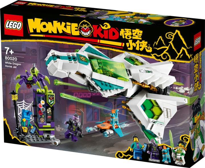Actual product image LEGO Monkie Kid White Dragon Horse Jet (80020, LEGO Monkie Kid)