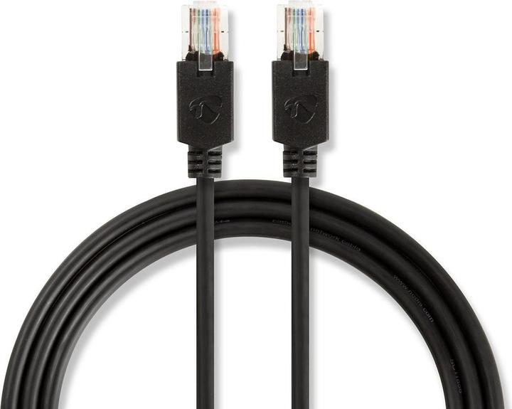 Produktbild Nedis Cat 5e-Kabel U/UTP RJ45 Stecker RJ45 Stecker 15.0 m rund LSZH Anthrazit Verpackung mit Sichtfe (U/UTP, CAT5e, 15 m)
