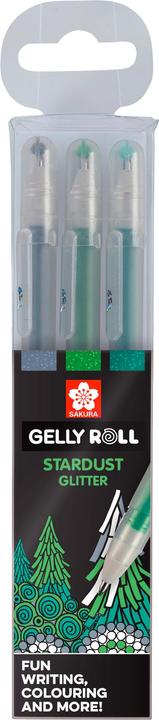 Actual product image Sakura GELLY ROLL - Stardust Glitter gel pen (Translucent, 3 x)