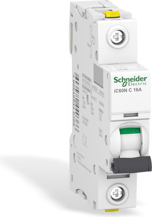 Produktbild Schneider Electric Acti9 iC60N MCB 1 Pole 16A Curve C