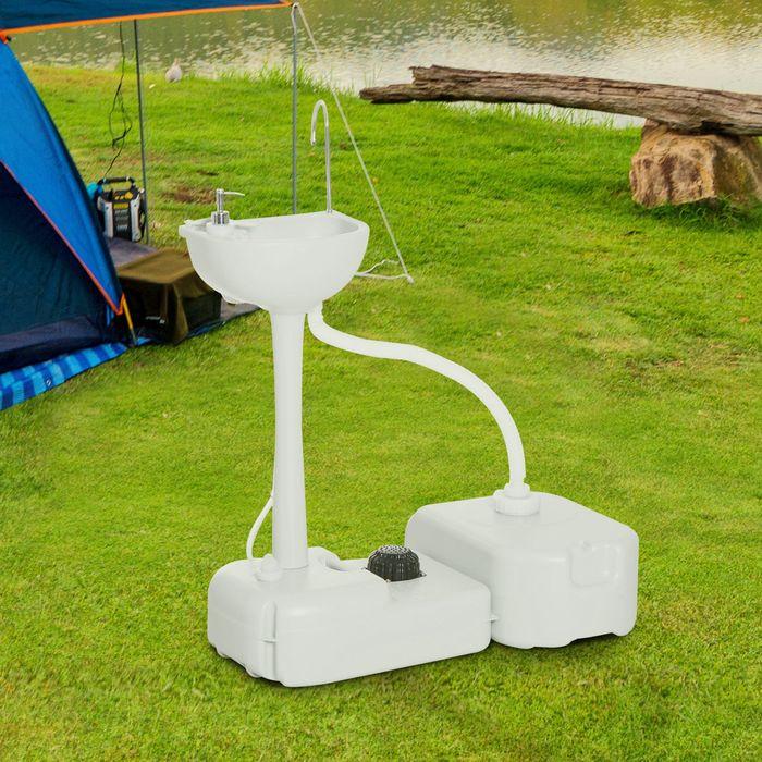 Produktbild Swisshandel24 Camping Waschbecken, 17L Handwaschbecken, Grau 83x50x103 cm