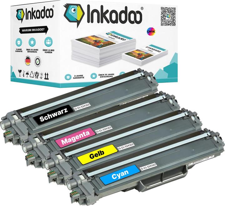 Produktbild Inkadoo Kompatibel Toner für Brother MFC-L 3730 CDN (M, C, BK, Y)